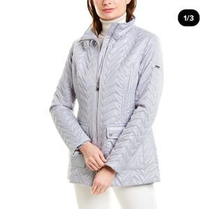 Via Spiga icy blue lightweight quilted jacket